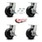 Service Caster 8'' Heavy Duty Phenolic Wheel Caster Set with Brakes and Swivel Locks, 4PK CRAN-SCC-KP92S830-PHR-SLB-BSL-4 - alternate 5